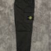 STONE ISLAND ORGANIC COTTON SATIN STRETCH CARGO TROUSERS