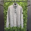 STONE ISLAND LAMBSWOOL HALF ZIP BUTTON SWEATSHIRT