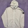 STONE ISLAND FULL ZIP HOODED SWEATSHIRT