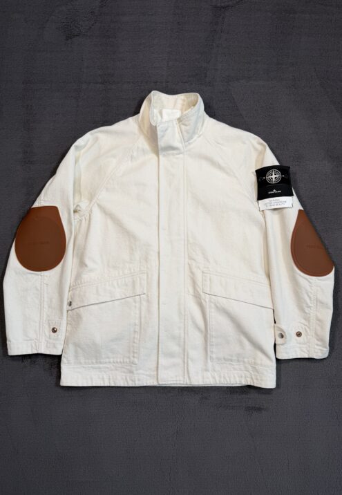 STONE ISLAND NATURAL COTTON GABARDINE RAW BEAUTY JACKET