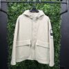 STONE ISLAND GHOST FLANELLA LANA/NYLON HOODED JACKET