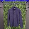 STONE ISLAND LAMBSWOOL HALF ZIP BUTTON SWEATSHIRT