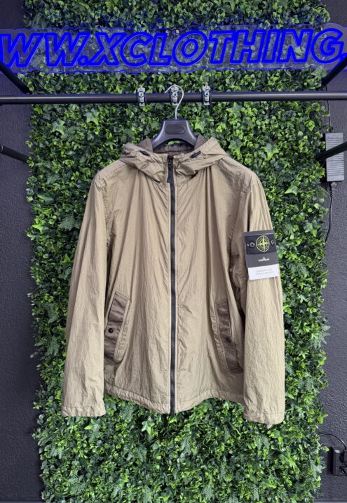 STONE ISLAND GARMENT DYED CRINKLE REPS HOODED JACKET