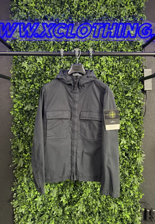 STONE ISLAND STRETCH ORGANIC COTTON TWILL HOODED JACKET