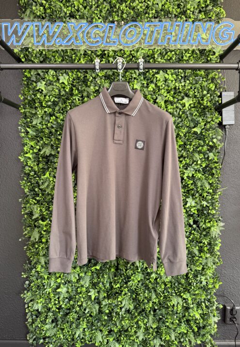 STONE ISLAND SLIM FIT LONG SLEEVE POLO SHIRT