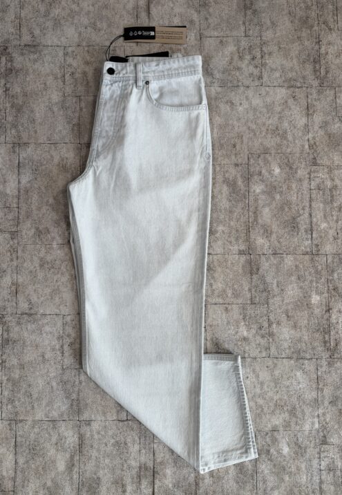 STONE ISLAND INDIGO DENIM-ULTRA BLEACHED TROUSERS
