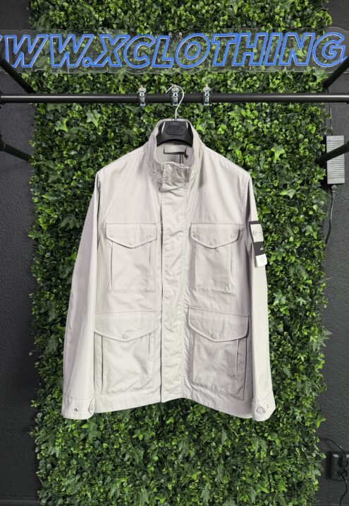 STONE ISLAND GHOST ALL-WEATHER COTTON CANVAS FIELD JACKET