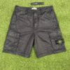 STONE ISLAND ORGANIC-LOOK NYLON PANAMA-TC SHORTS