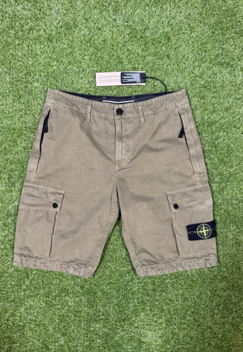 STONE ISLAND STRETCH ORGANIC COTTON TWILL SHORTS