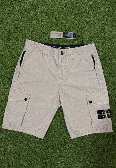 STONE ISLAND STRETCH ORGANIC COTTON TWILL SHORTS