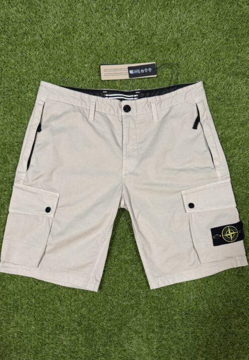 STONE ISLAND STRETCH ORGANIC COTTON TWILL SHORTS