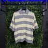 STONE ISLAND STRIPED RAW HAND ORGANIC COTTON + LINEN_S.I. MARINA KNITTED SHORT SLEEVE POLO