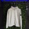 STONE ISLAND ORGANIC COTTON FLEECE, REFLECTIVE GARMENT LAMINATION FULL ZIP SWEATSHIRT