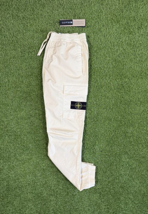 STONE ISLAND ORGANIC COTTON TWILL TROUSERS