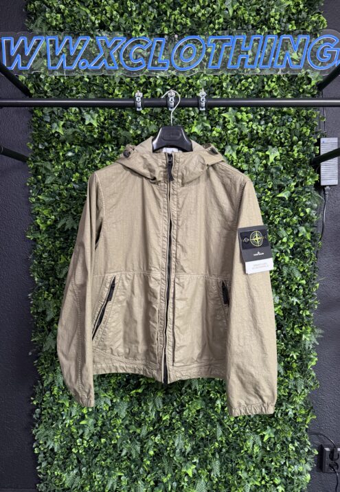 STONE ISLAND ORGANIC-LOOK NYLON PANAMA-TC JACKET