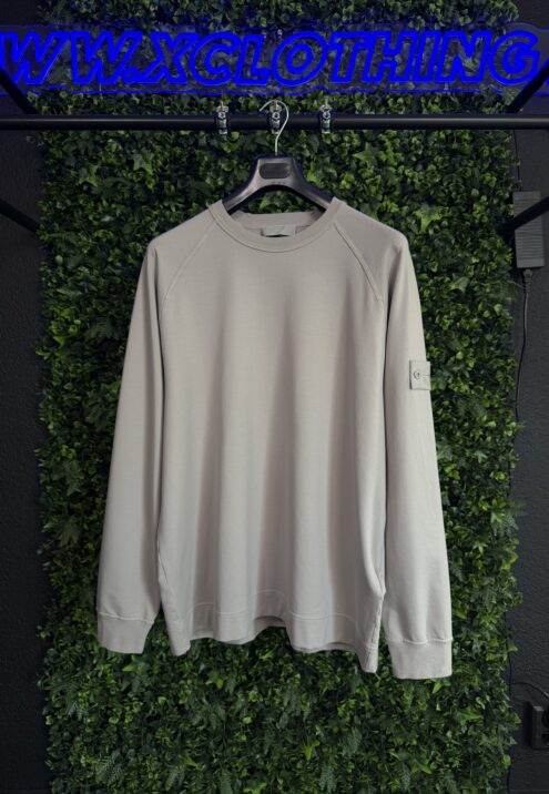 STONE ISLAND GHOST COTTON STRETCH CREWNECK SWEATSHIRT