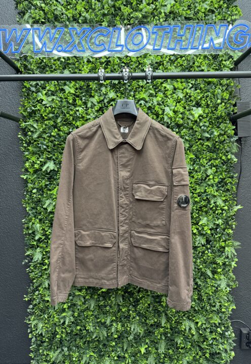 C.P. COMPANY STRETCH SATEEN LENS OVERSHIRT