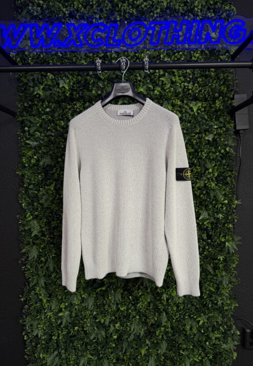STONE ISLAND RIBBED CREWNECK KNIT