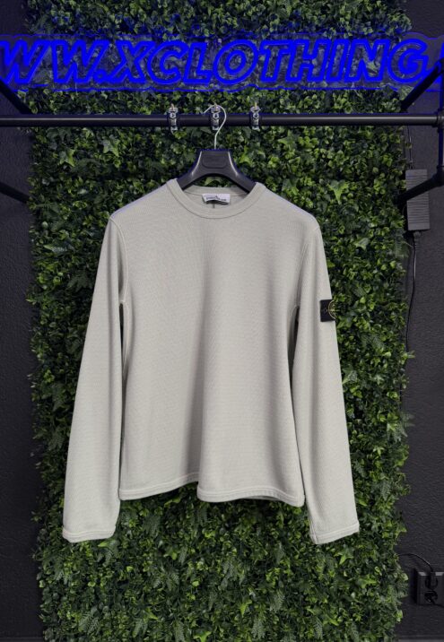 STONE ISLAND ORGANIC COTTON WAFFLE FLEECE CREWNECK SWEATSHIRT