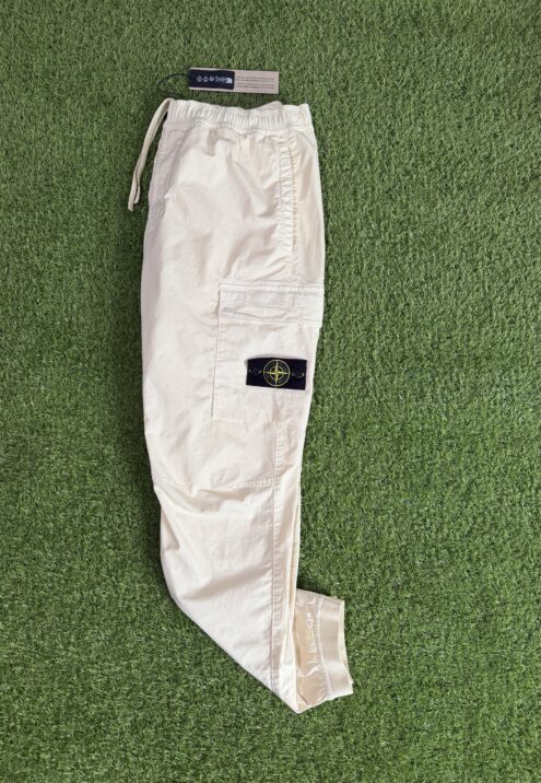 STONE ISLAND STRETCH COTTON CARGO TROUSERS