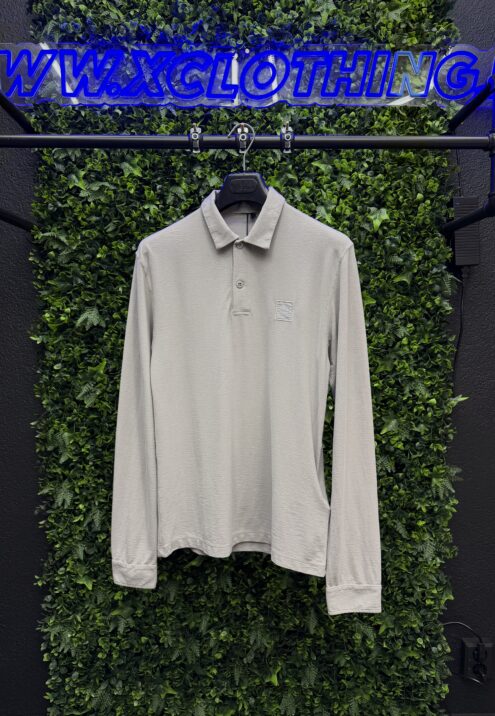 STONE ISLAND GHOST ORGANIC COTTON JERSEY CREPE LONG SLEEVE