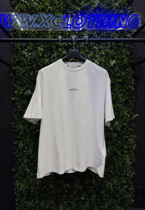 STONE ISLAND HAND SPRAYED PRINTED T SHIRT