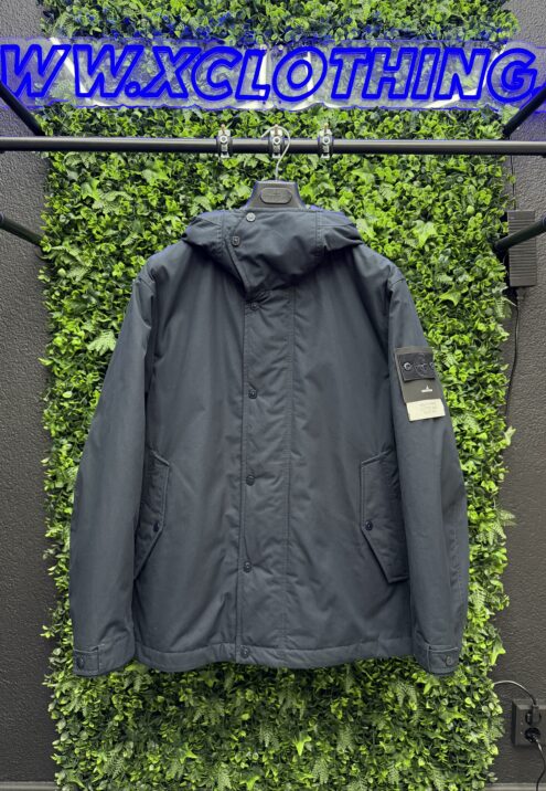 STONE ISLAND WEATHERPROOF COTTON CANVAS_STONE ISLAND GHOST HOODED JACKET