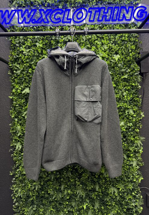 C.P. COMPANY LAMBSWOOL MIXED EXPLORER HOODED KNITWEAR
