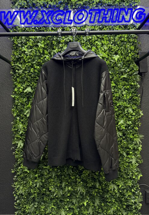 C.P. COMPANY EXTRAFINE MERINO WOOL MIXED HOODED ZIP JUMPER