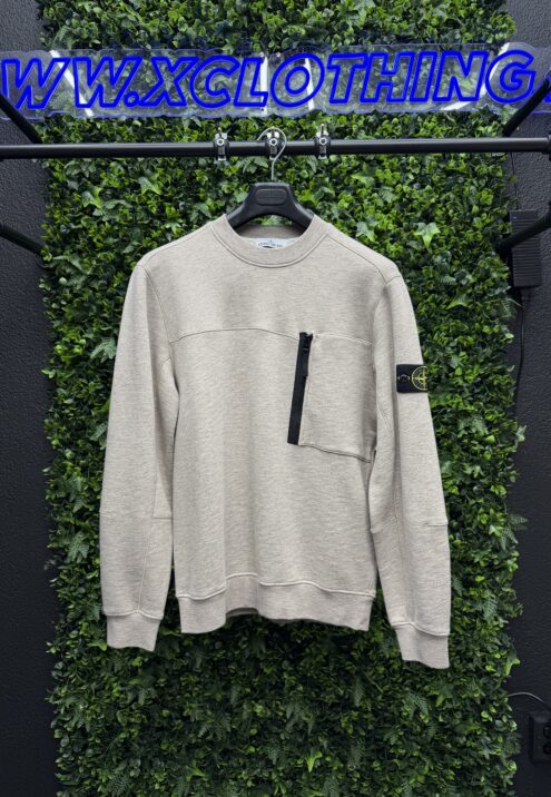 STONE ISLAND COTTON FLEECE CREWNECK SWEATSHIRT